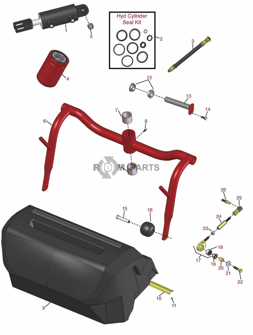 Replacement parts for Toro 3250 Pull frame & Basket