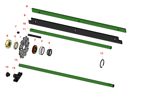John Deere 8500 e-cut hybrid rulleklippere verti-cut unit