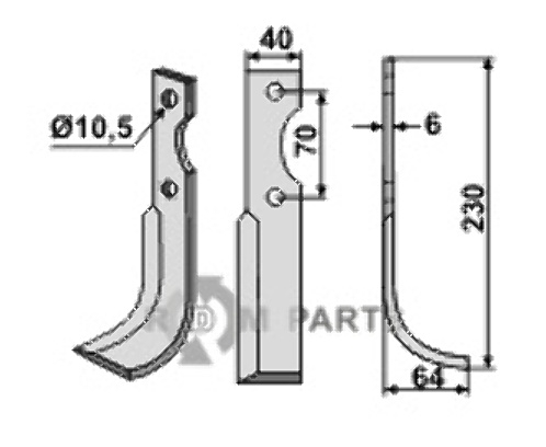 Blade right model