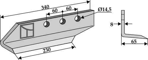 RDM Parts Trencher blade - left model