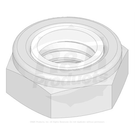 Nut - 1/2-13 hex nylon jam