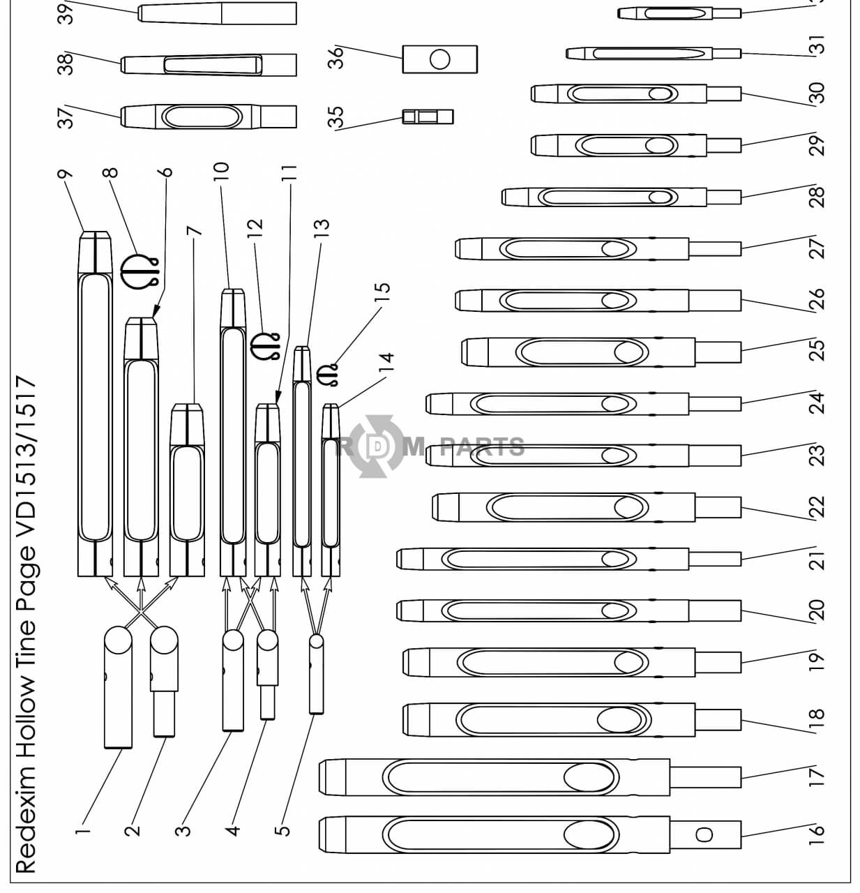 Replacement parts for VD1513 Holle pennen