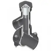 Hot Tap-zadels, PVC grijs EPDM met RVS 