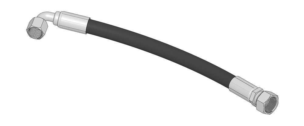 Hydraulic hose assy - mow block/tank