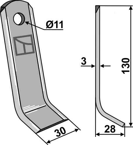 RDM Parts Y-klinge egnet til Kverneland MA6101080
