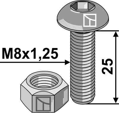 Inbusbout - M8x1,25 - 8.8