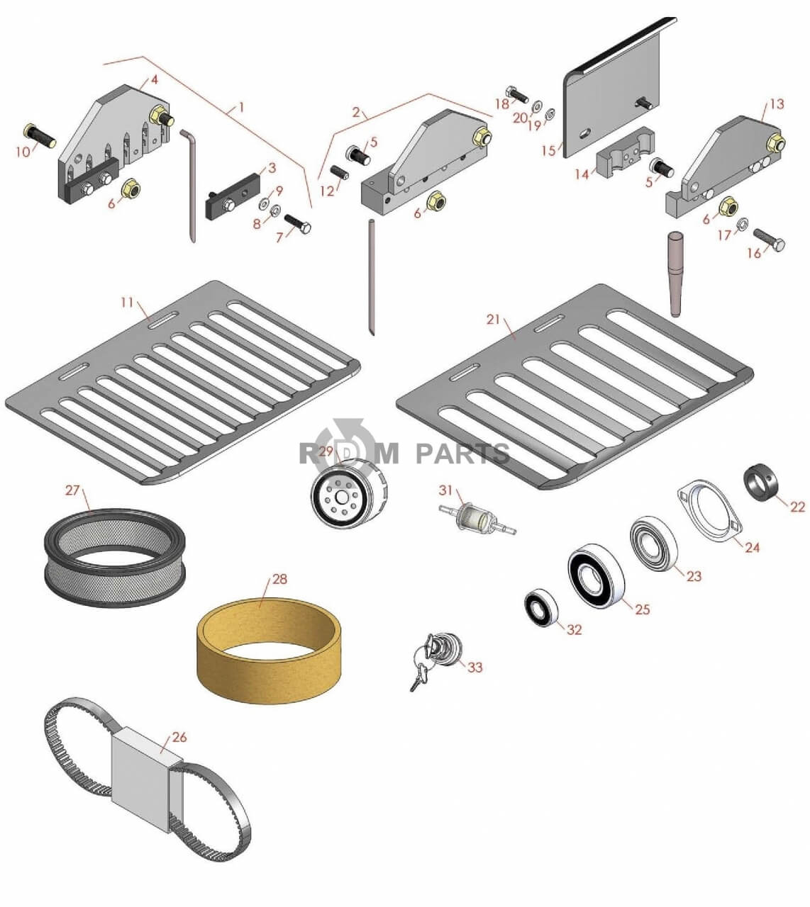 Replacement parts for Aercore 800 tine holders