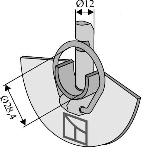 Cone without ball Cat. II for lower hooks