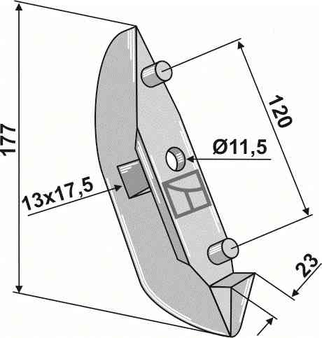 Metal seed share fitting for Lemken 3378099