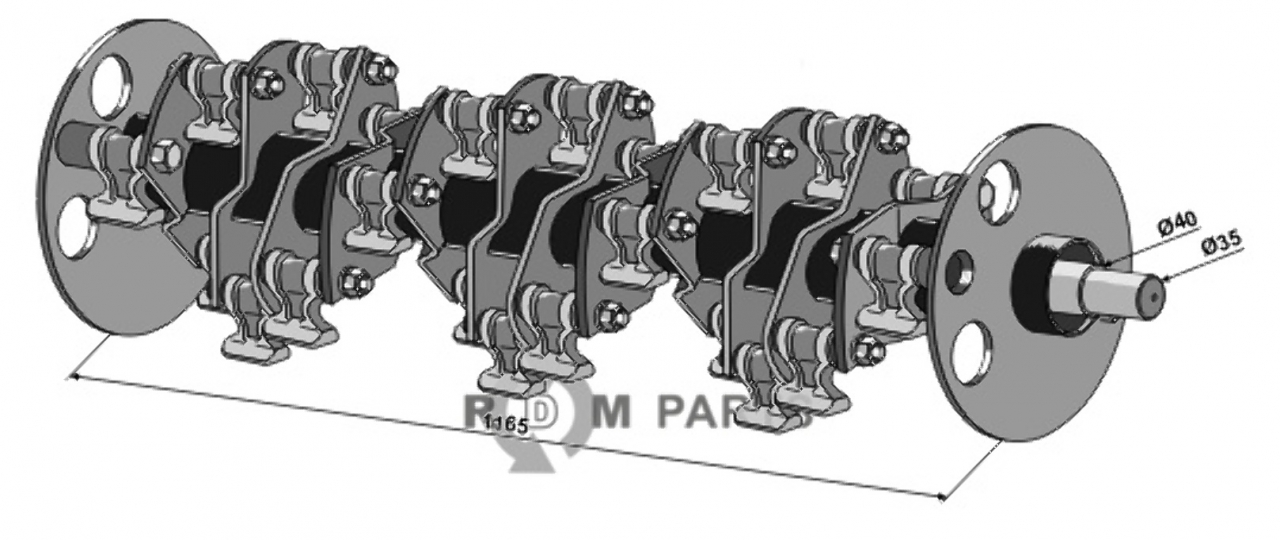 Blades shaft 63-1003