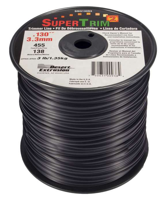 Trimmer line supertrim2™ shaped black .130" / 3.3mm