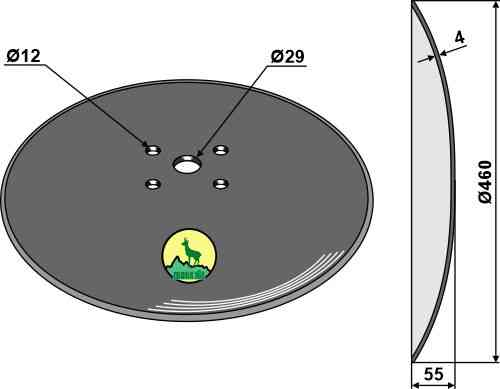 Plain disc - Ø460x4 Plain disc - Ø460x4