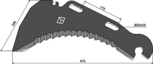 Silage knive fitting for Mengele 01.120.810 / 01.124.096