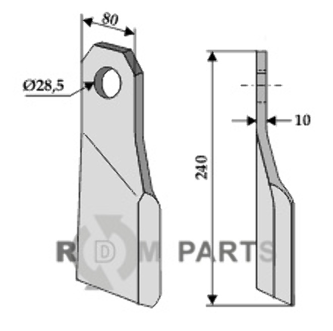 RDM Parts Slagle - venstre montering til Gilbers 802-001 RDM Parts Slagle - venstre montering til Gilbers 802-001