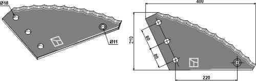 Food mixer knive fitting for Strautmann 60103501