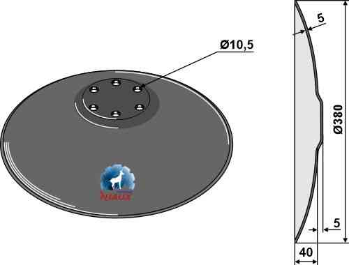 Marking disc fitting for Lemken 3490460