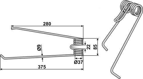 Federzinken geeignet für Lely 4104311750