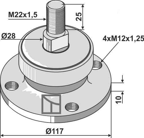 Bearing fitting for Maschio / Gaspardo F06160015R