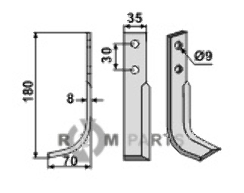 Blade, left model fitting for Goldoni 2065