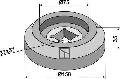Flange ekstern Ø158