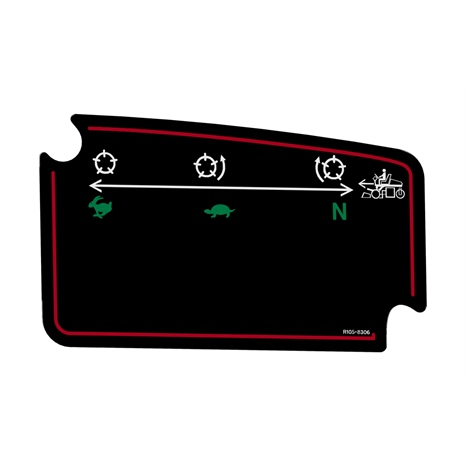 Decal - speed selector