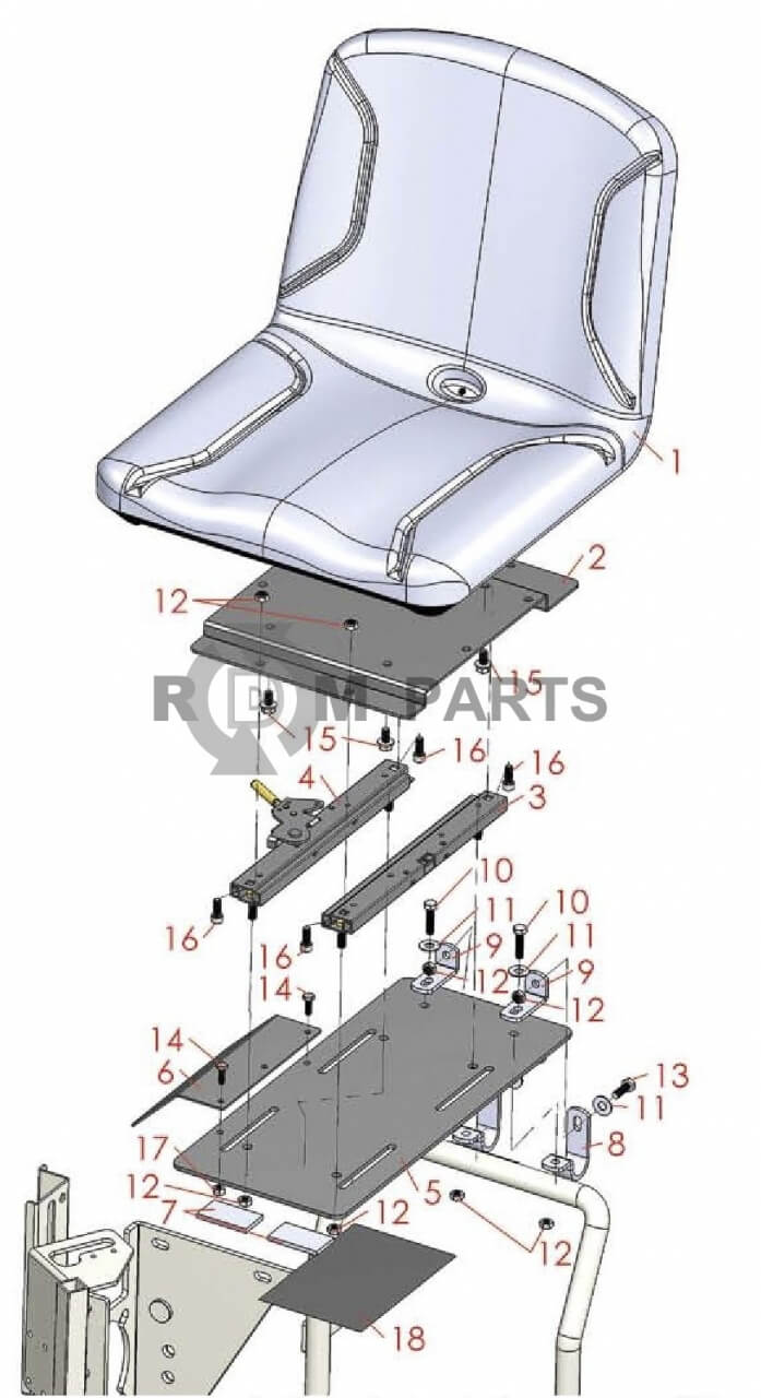 Replacement parts for Toro Sand Pro 3020 Seat