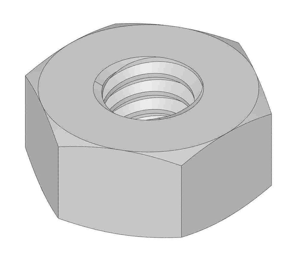 Nut - 1/4-20 hex jam zinc Nut - 1/4-20 hex jam zinc