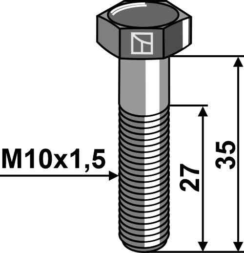 Zeskantbout M10 zonder moer