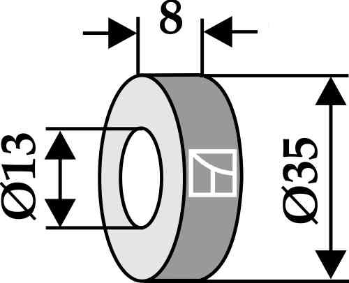 Schijf Ø35x8xØ13 63-fei-19