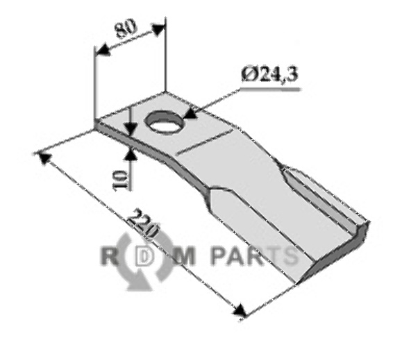 RDM Parts Klapper - højre