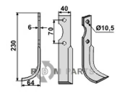 Blade left model