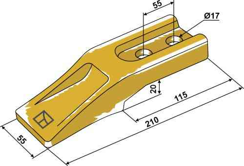 Standard teeth for front loader shavel