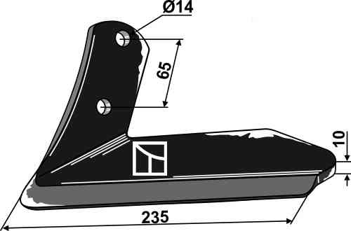 Flügelschar - links geeignet für Kuhn H2212510