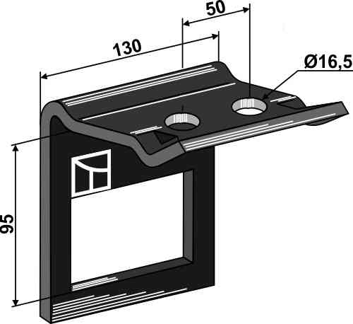 Clamp for  tine 90x13  with reinforcing spring 90x11