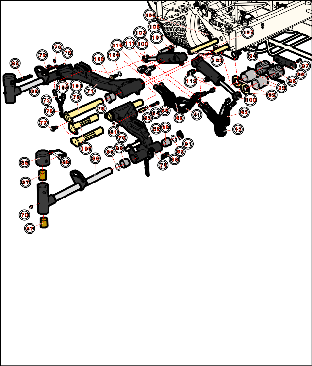 Toro Reelmaster 5410G Rear Lift Arm