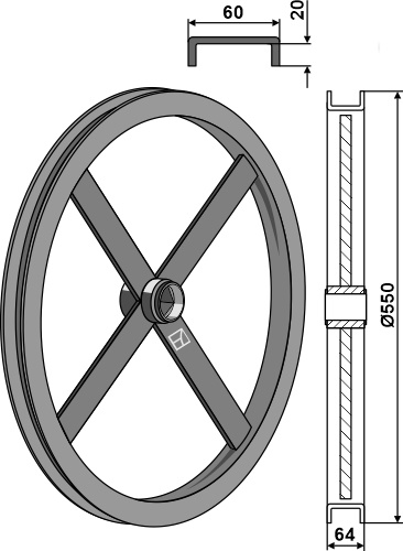 U-profile roller
