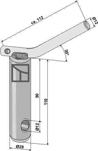 Security pins for lower links