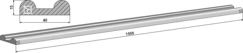 Scraper floor rail