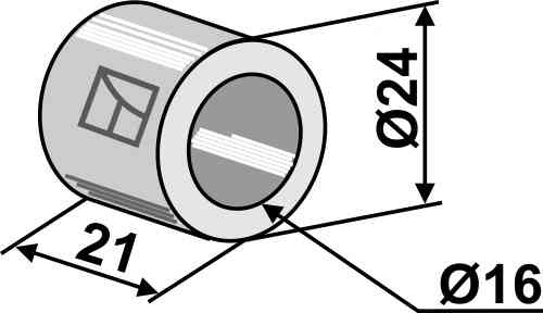 Buchse Ø24x21xØ16 63-tur-81