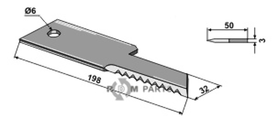 Counter-blade fitting for John Deere Z 59033