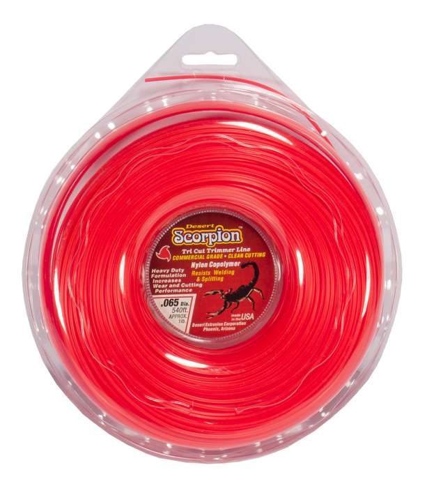 Trimmer line scorpion™ shaped red 1 lb .065" / 1.7mm