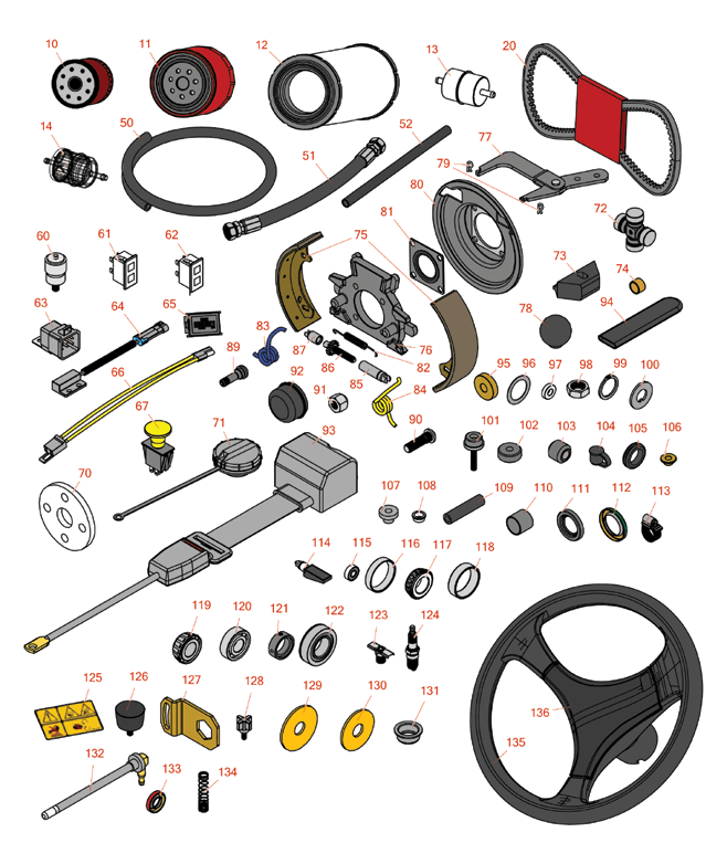 Basic machine parts suitable for your Toro Groundsmaster 3320