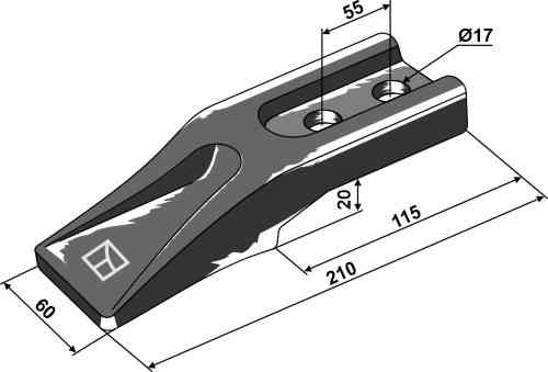 Standard teeth for front loader shavel