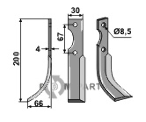 Freesmes, linkse uitvoering passend voor Benassi BL30 - 644012 Freesmes, linkse uitvoering passend voor Benassi BL30 - 644012