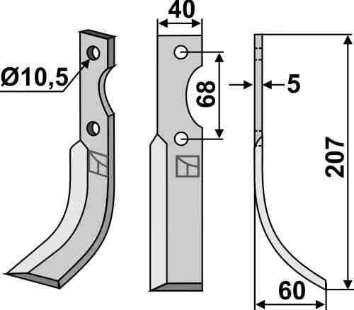 Fräsmesser, rechte Ausführung geeignet für Benassi RL303