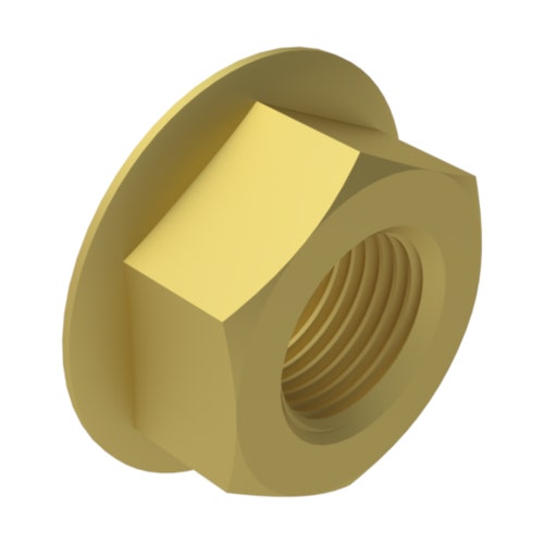 Nut - 5/8-18 hex serr flanged