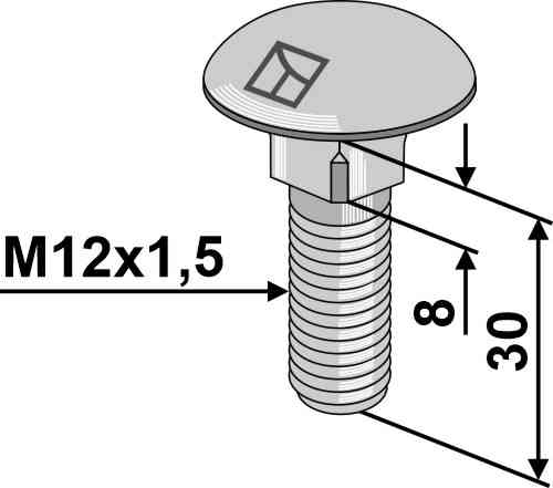 Slotbout M12x1,5