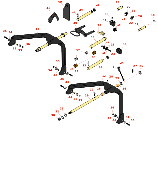 Toro Groundsmaster 4700-D Lift Arms No. 6 & 7