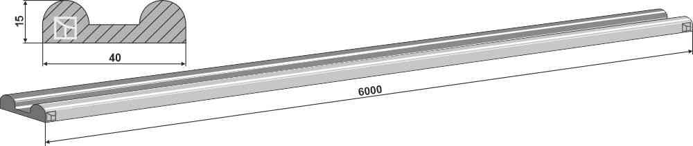 Scraper floor rail