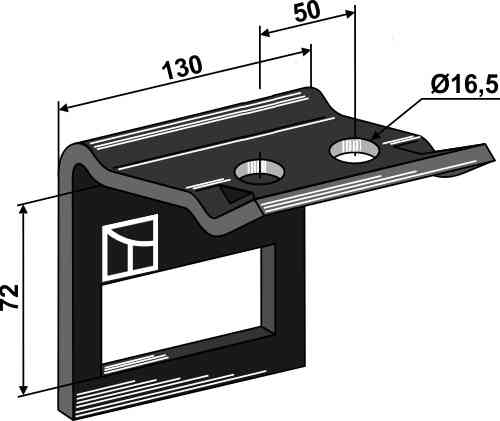 Clamp for tine 90x13